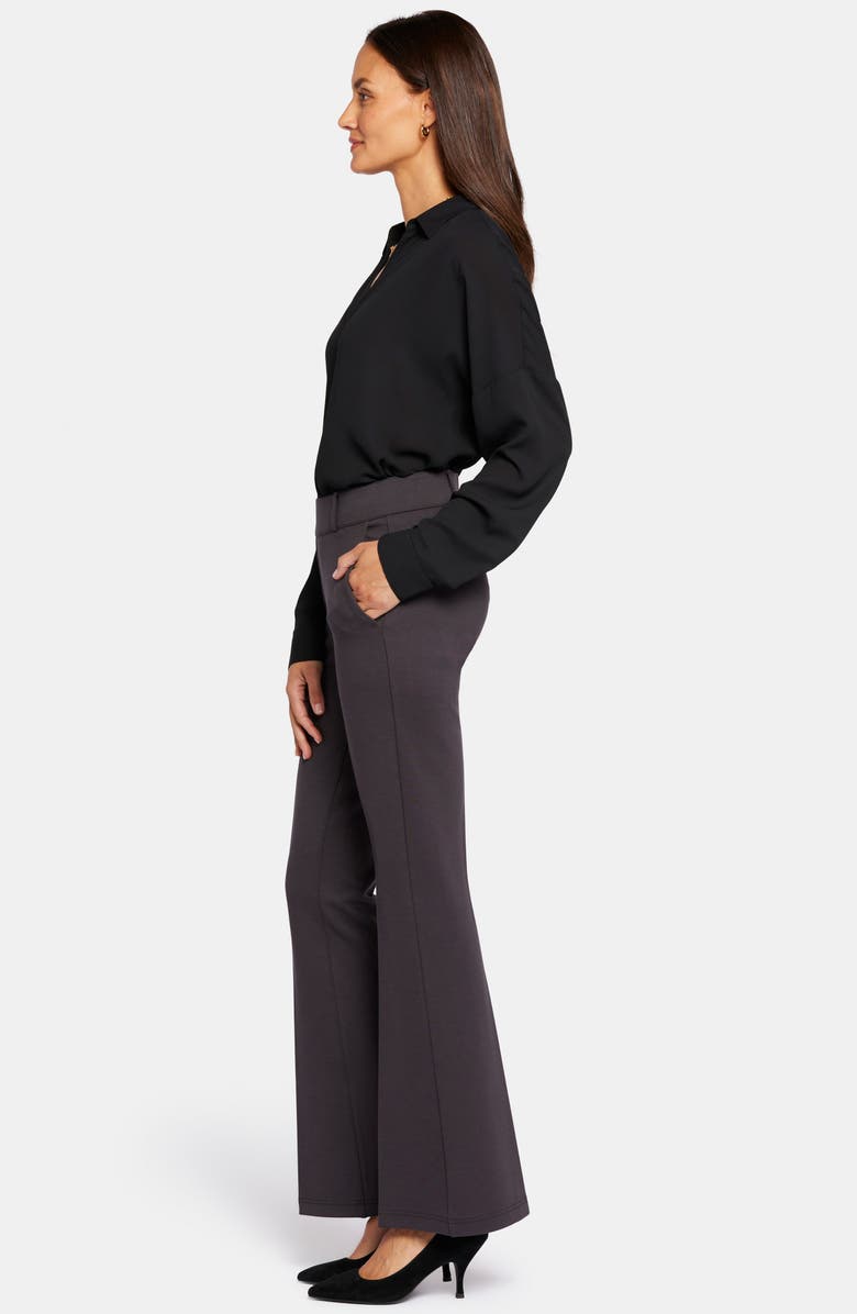 NYDJ Pull-On Flare Leg Ponte Knit Trousers, Alternate, color, Cordovan