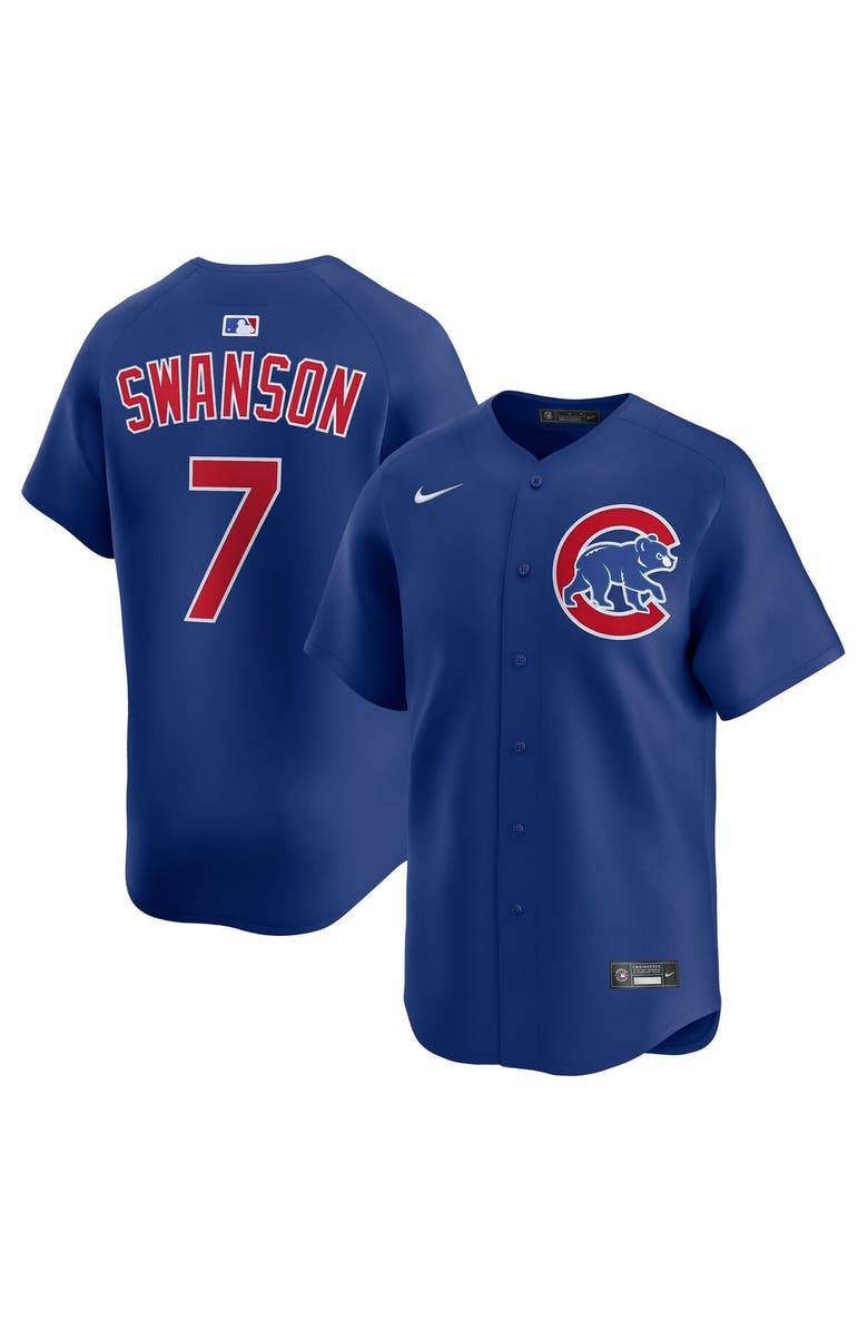 Nike Men's Nike Dansby Swanson Royal Chicago Cubs Alternate Limited Jersey, Main, color,