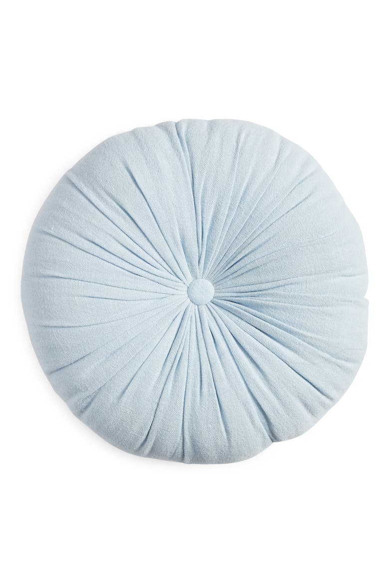 Washed Linen Accent Pillow, Alternate, color, BLUE SUBDUED
