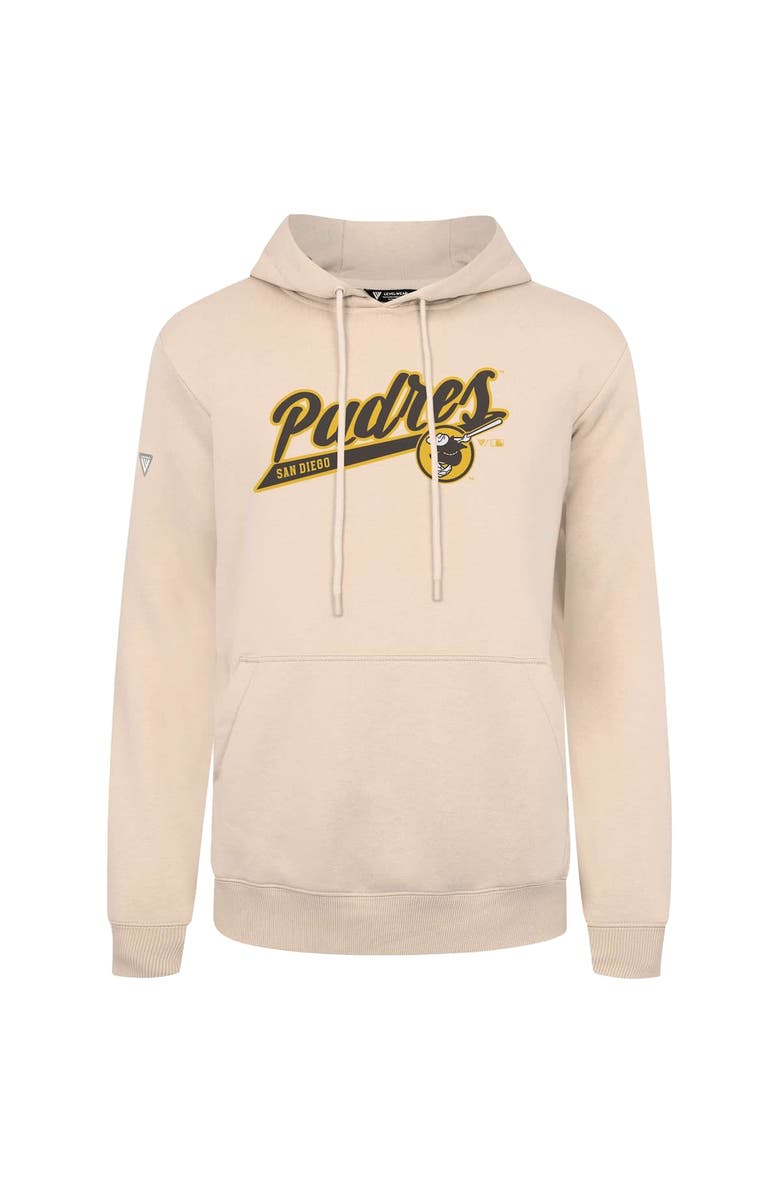 LEVELWEAR Men's Levelwear  Khaki San Diego Padres Podium Fleece Pullover Hoodie, Alternate, color, Khaki