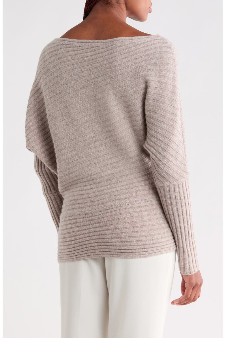 Nelly Long Sleeve Drape Wool & Cashmere Blend Knit Top, Alternate, color, NEUTRAL
