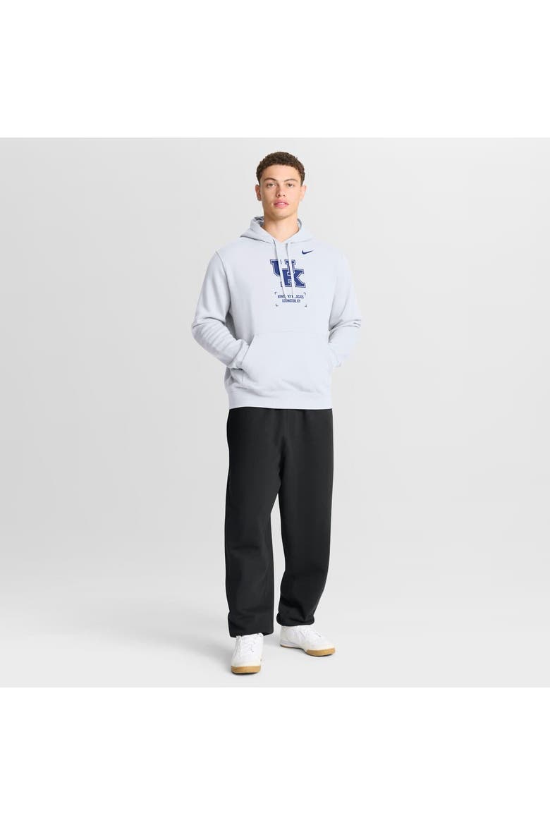 Men's Nike White Kentucky Wildcats Basketball Two-Hit Club Fleece Pullover Hoodie, Alternate, color, White