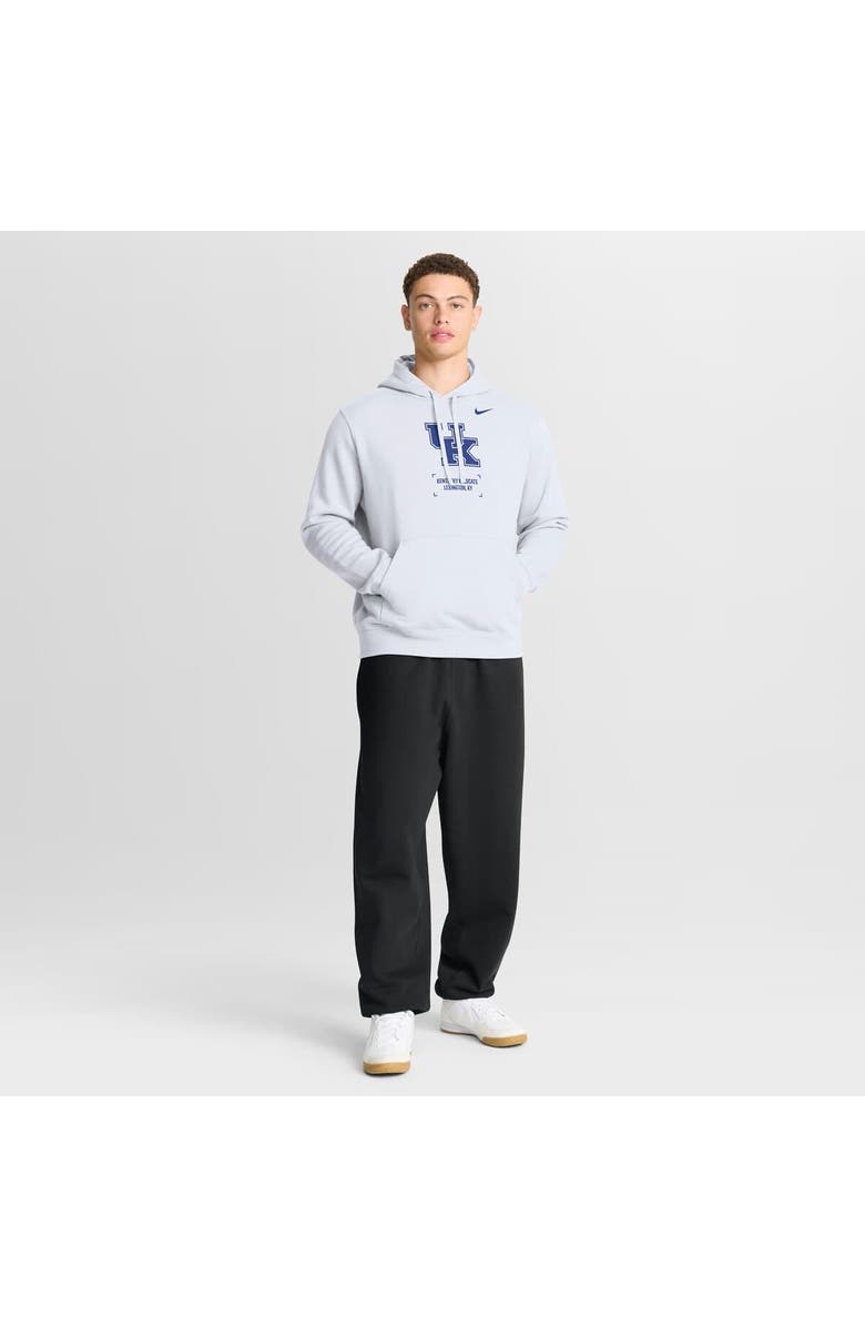 Nike Men
s Nike White Kentucky Wildcats Basketball Two-Hit Club Fleece Pullover Hoodie, Alternate, color, White