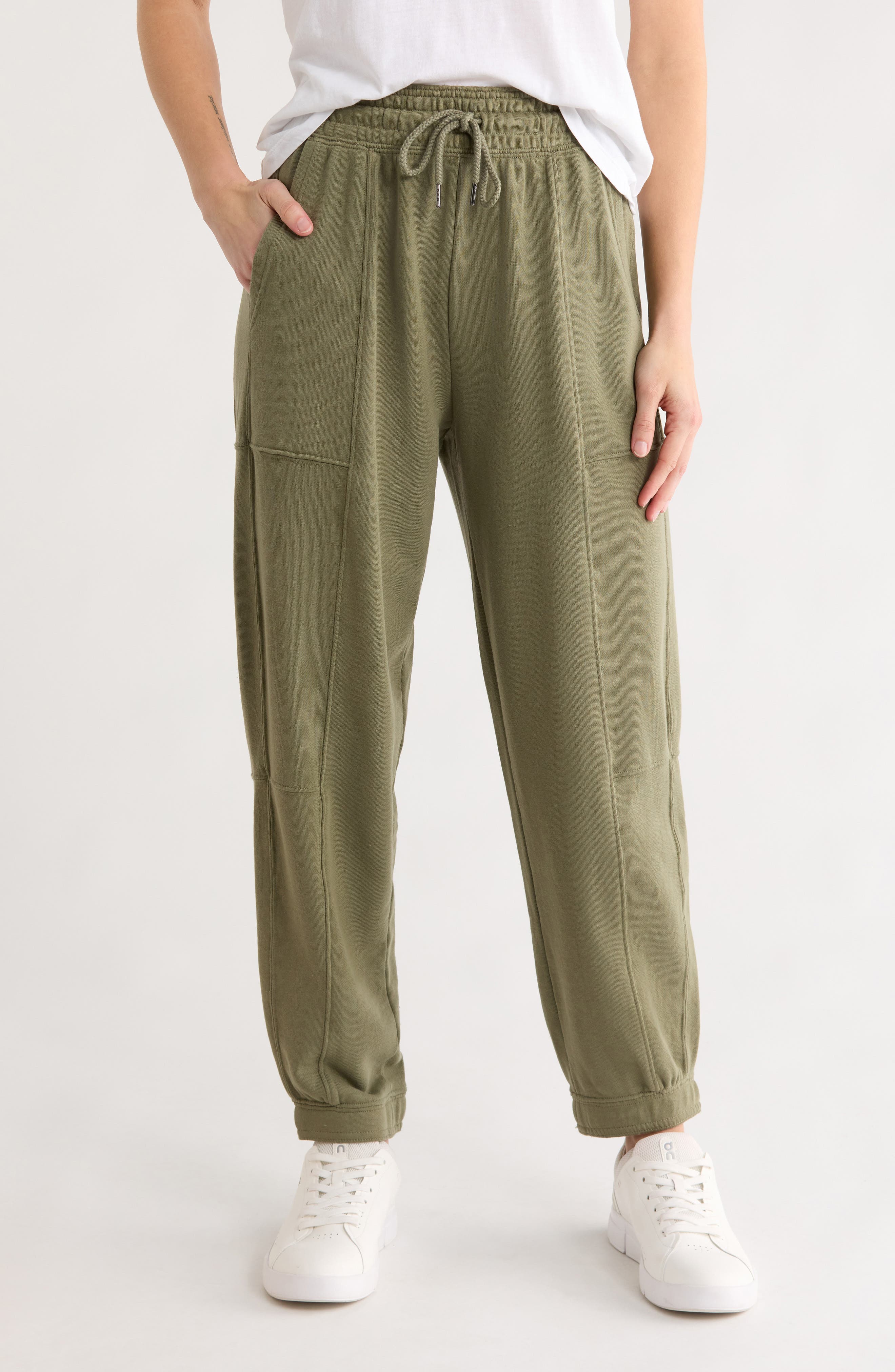 YOGALICIOUS Washed Loop Terry Oversize Barrel Pants