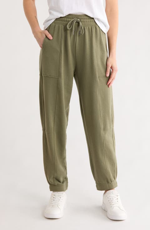 Washed Loop Terry Oversize Barrel Pants