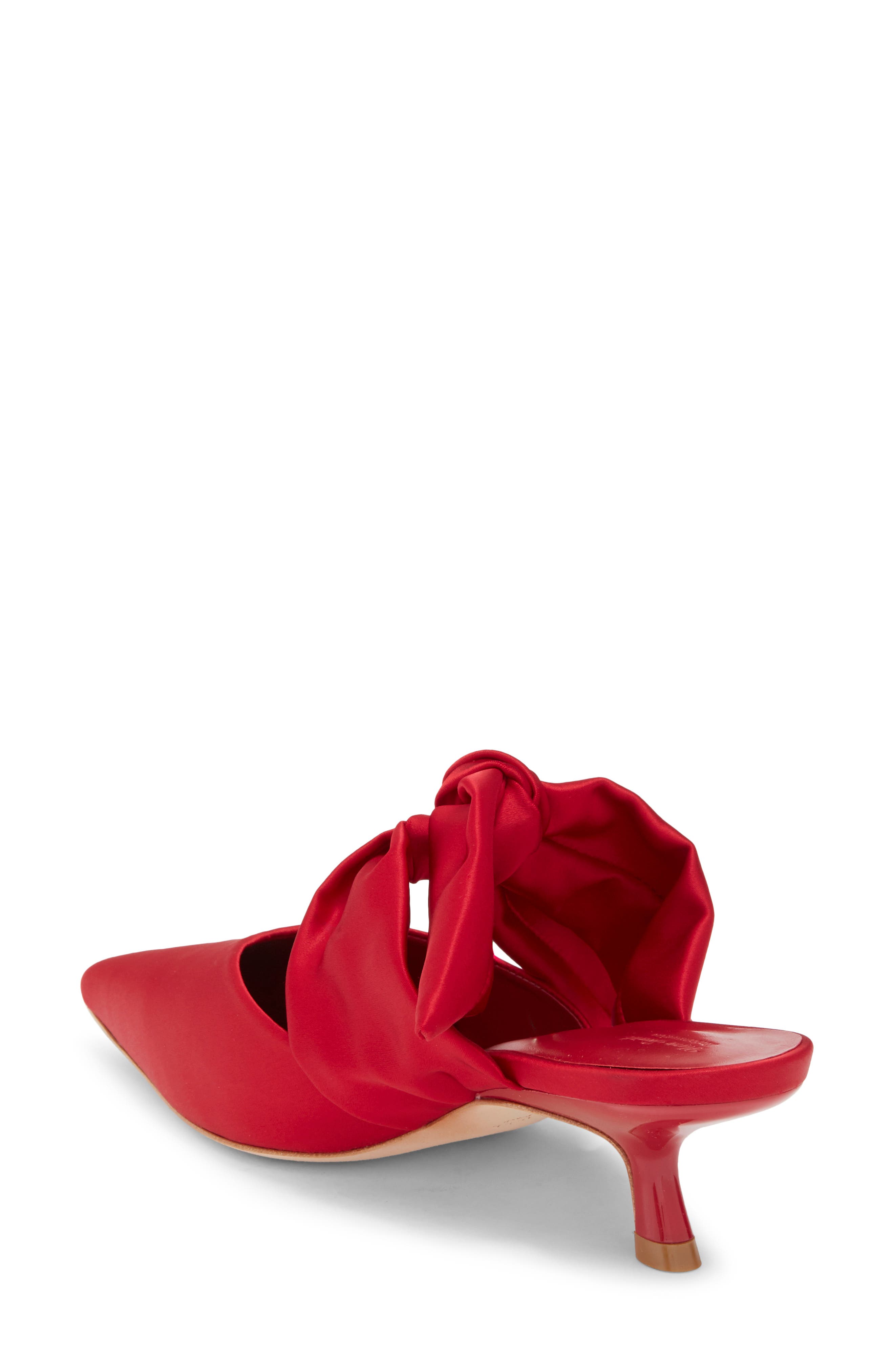 Milk Glass Pointed Toe Mule, Alternate, color, LIPSTICK SATIN