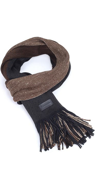 King Striped Knit Scarf