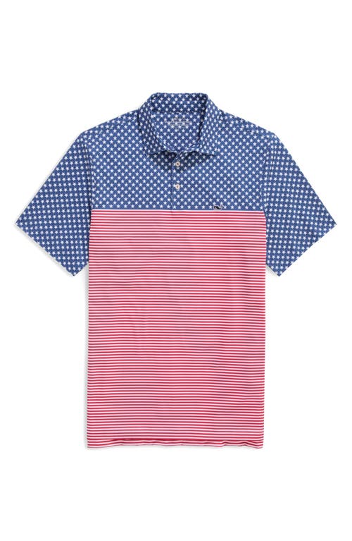 Vineyard Vines Bradley Stripe Sankaty Performance Polo