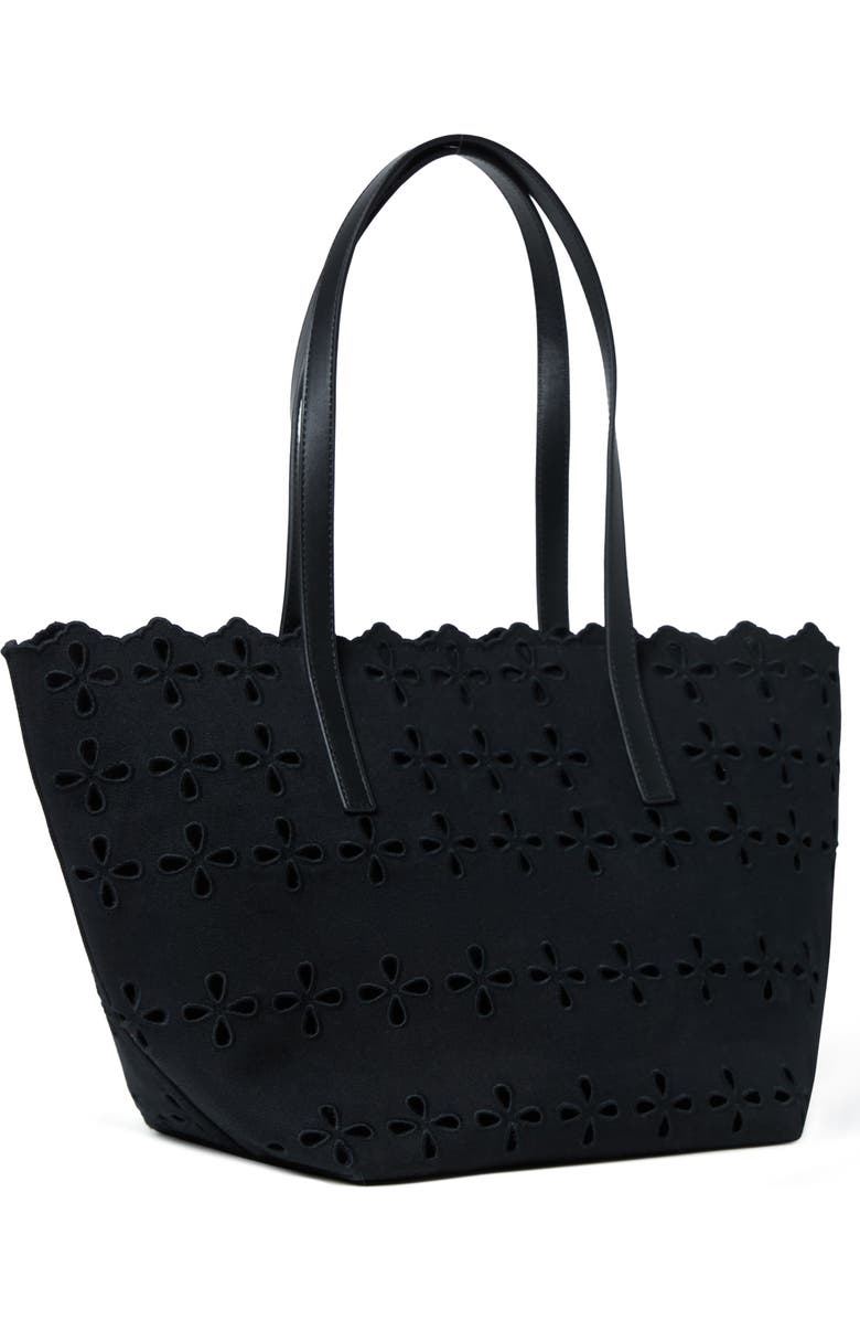 Loeffler Randall Easton Eyelet Tote Bag, Alternate, color, Black