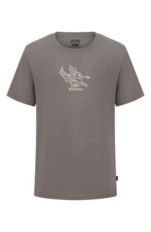 Billabong Kids' Monday Cotton Graphic T-shirt In Gray