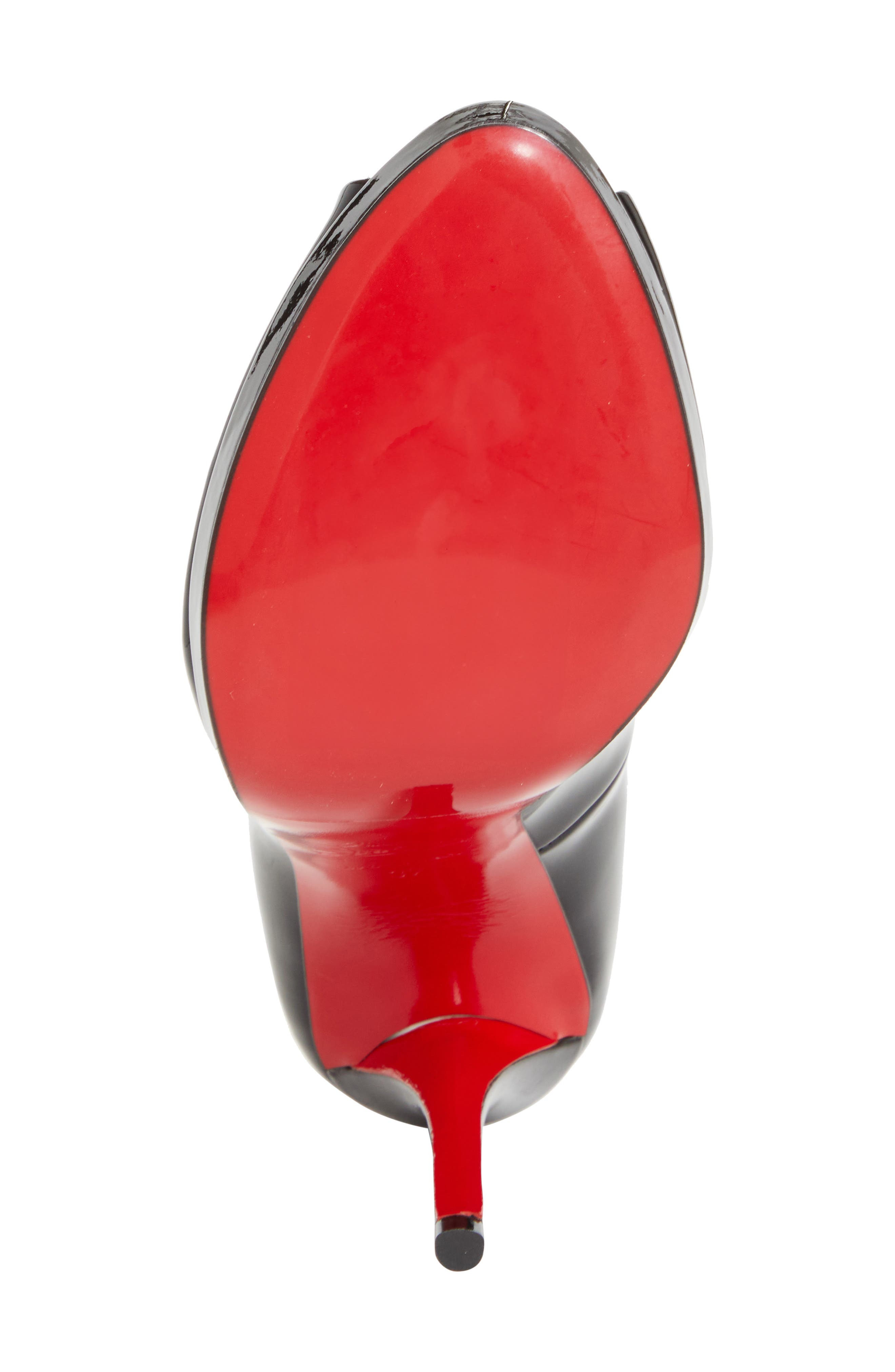 Christian Louboutin Lady Z Peep Toe Pump, Alternate, color, Black/ Black