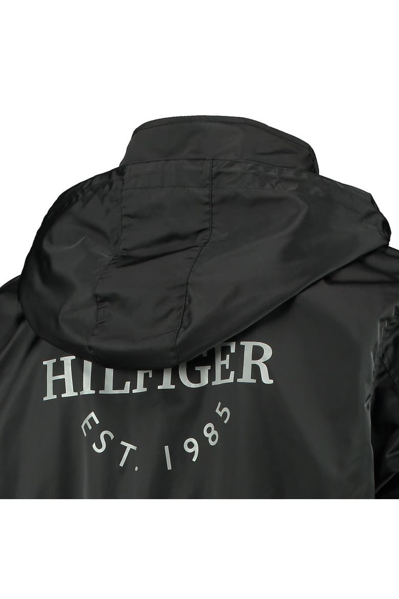 Men's Tommy Hilfiger Black/Gray Pittsburgh Steelers Anorak Hoodie Quarter-Zip Jacket, Alternate, color, Black