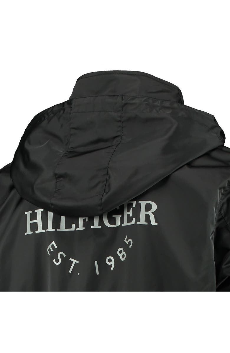 Tommy Hilfiger Men's Tommy Hilfiger Black/Gray Pittsburgh Steelers Anorak Hoodie Quarter-Zip Jacket, Alternate, color, 