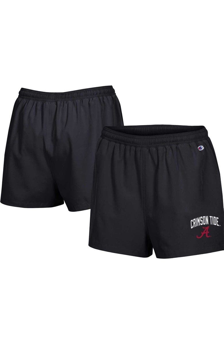 Champion Women's Champion Black Alabama Crimson Tide Football Fan High Waist Shorts, Main, color, 