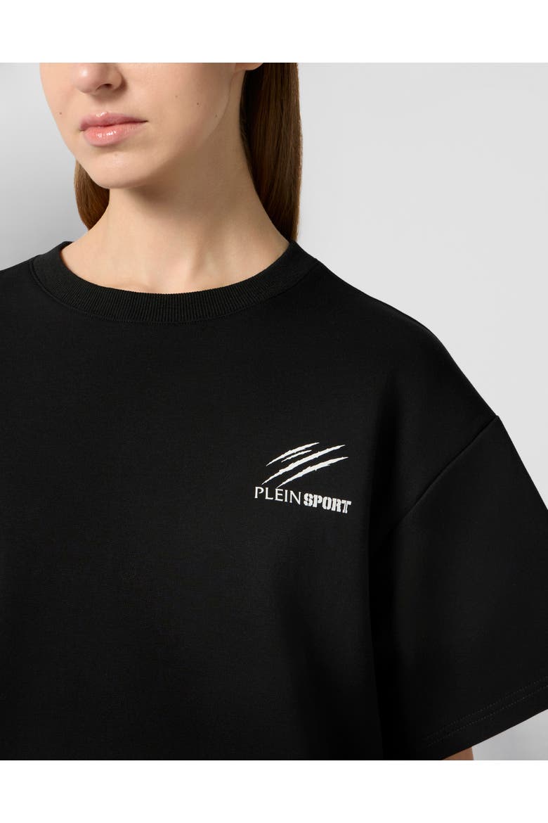 Round Neck T-Shirt Icon Scratch Women, Alternate, color, black