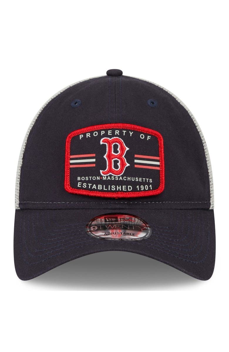 New Era Men's New Era Navy Boston Red Sox Property Trucker 9TWENTY Snapback Hat, Alternate, color, Navy