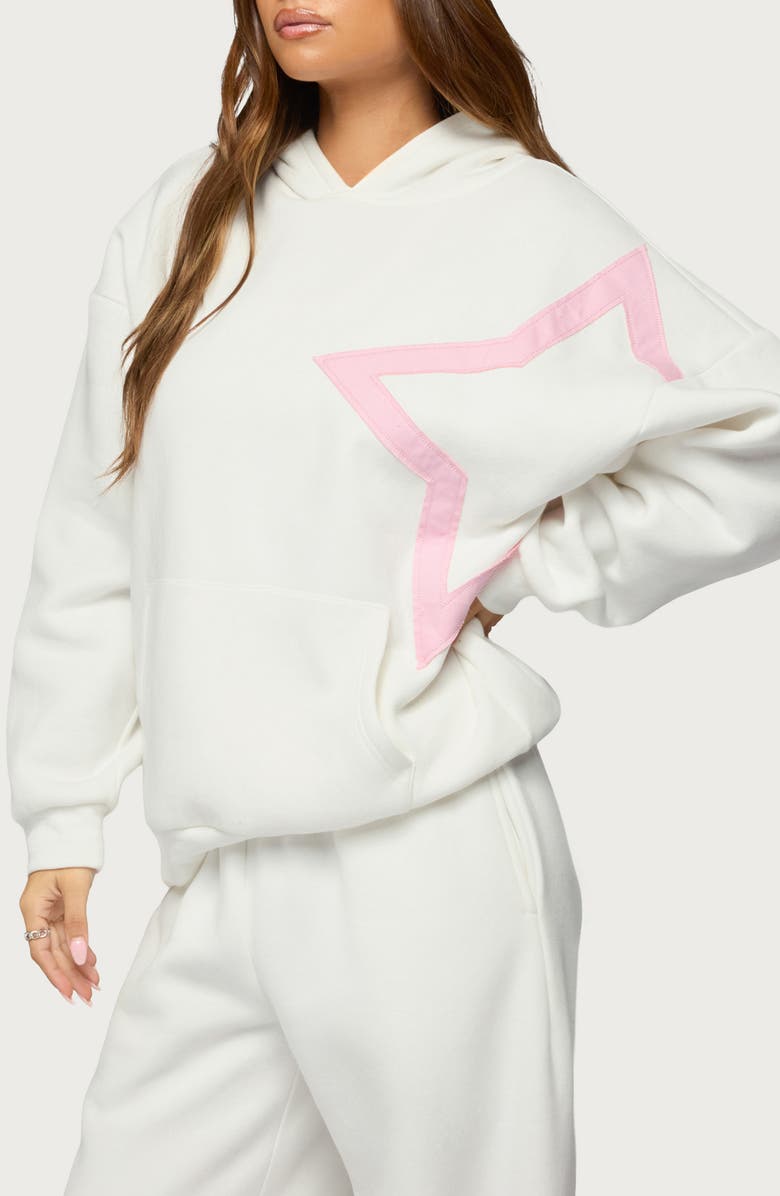 EDIKTED Starly Oversize Hoodie, Alternate, color, White