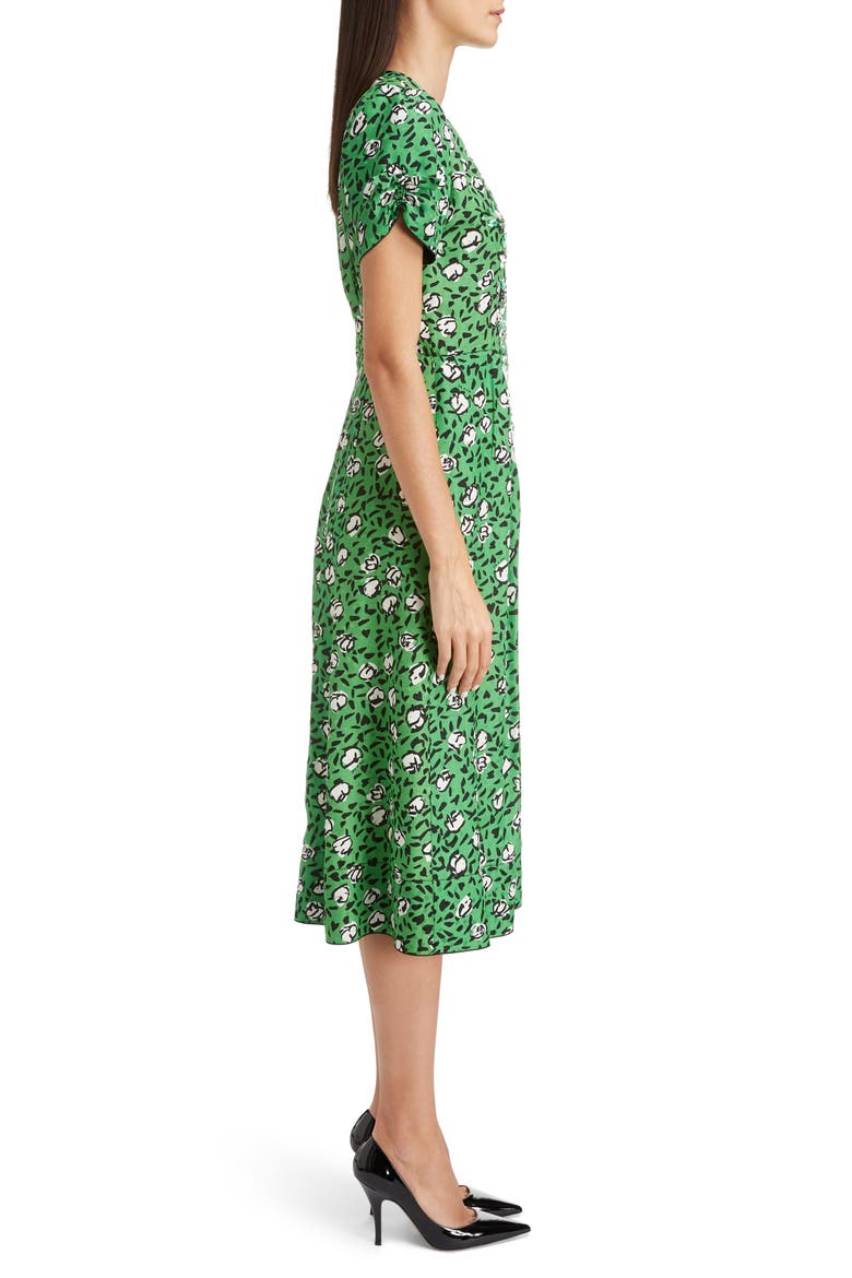 The Sofia Loves the 40s Silk Midi Dress, Alternate, color, GREEN MULTI