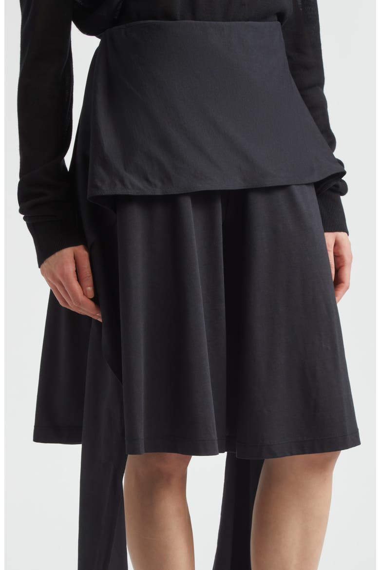 Tie Waist Jersey Shorts, Alternate, color, BLACK