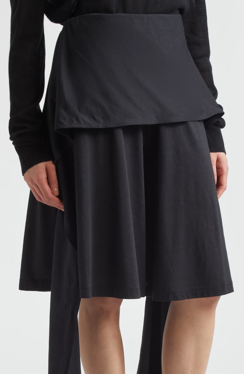 TOTEME Tie Waist Jersey Shorts, Alternate, color, Black