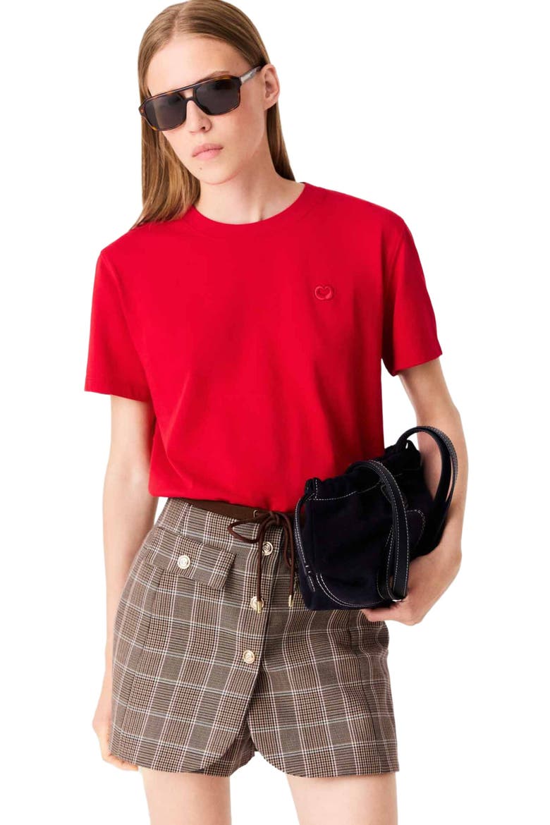 T-shirt with embroidered logo, Alternate, color, Red