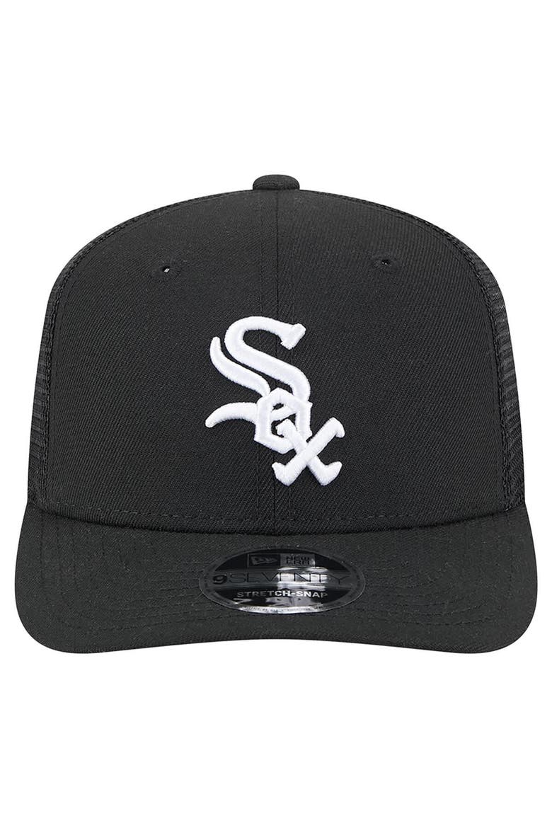 Men's New Era  Black Chicago White Sox 9SEVENTY COOLERA Trucker Adjustable Hat, Alternate, color, Black