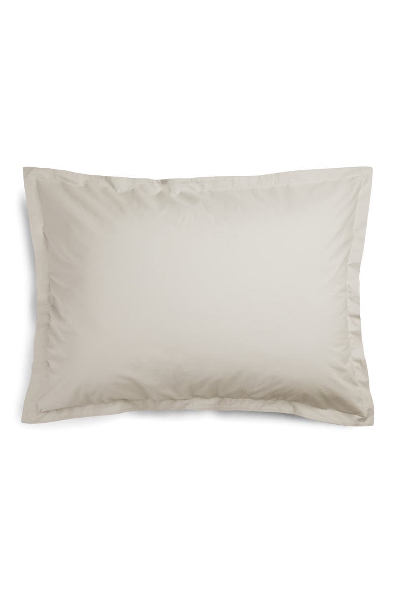 Percale Sham Set, Alternate, color, BONE
