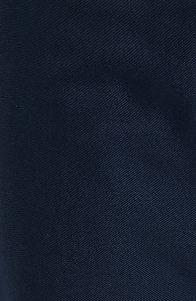 Berle Trim Fit Flat Front Lyocell & Cotton Twill Chinos, Alternate, color, Navy