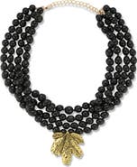 SPHERA MILANO Beaded Layered Statement Necklace