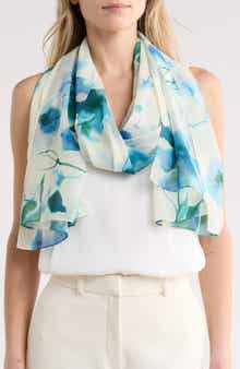 Calvin Klein Watercolor Chiffon Scarf