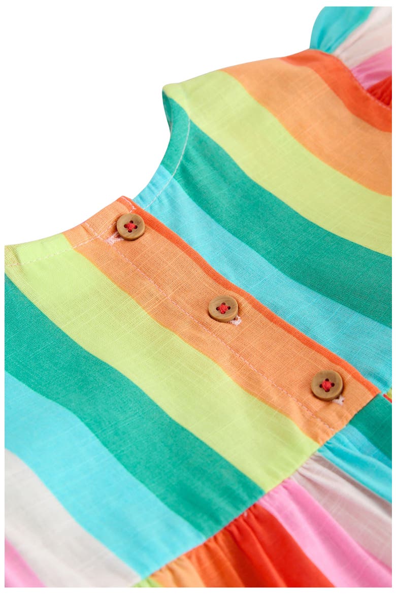 Kids' Bright Rainbow Ruffle Cotton Dress, Alternate, color, MULTI