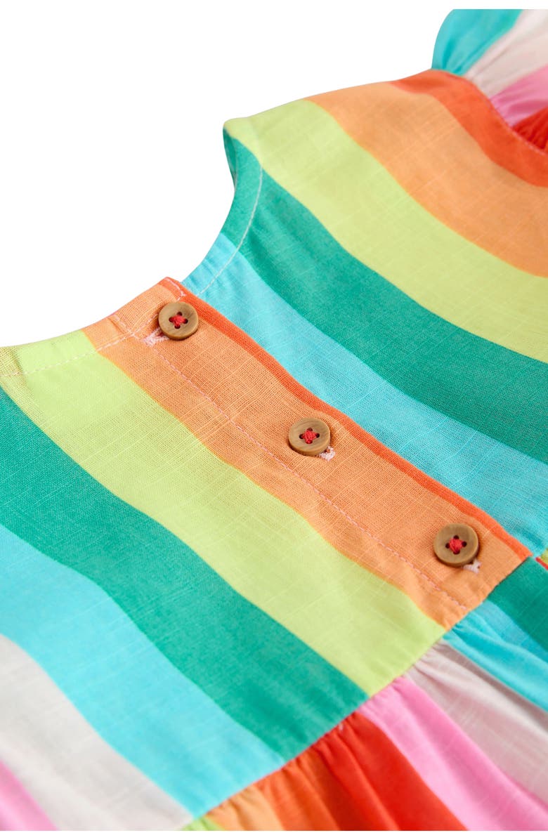 NEXT Kids' Bright Rainbow Ruffle Cotton Dress, Alternate, color, Multi