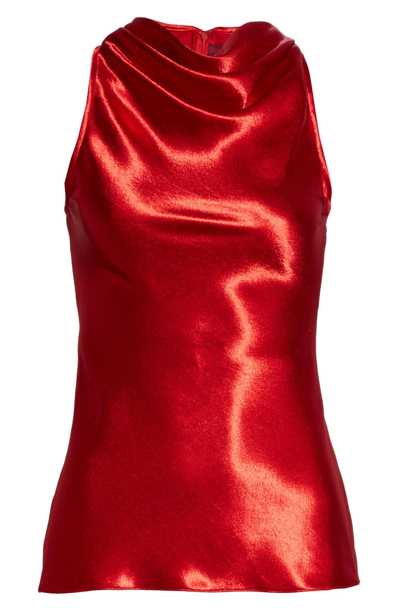 Sies Marjan Louma Drape Neck Liquid Satin Top, Alternate, color,