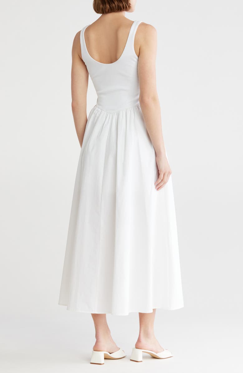 Melrose and Market Mixed Media Tank Dress, Alternate, color, White