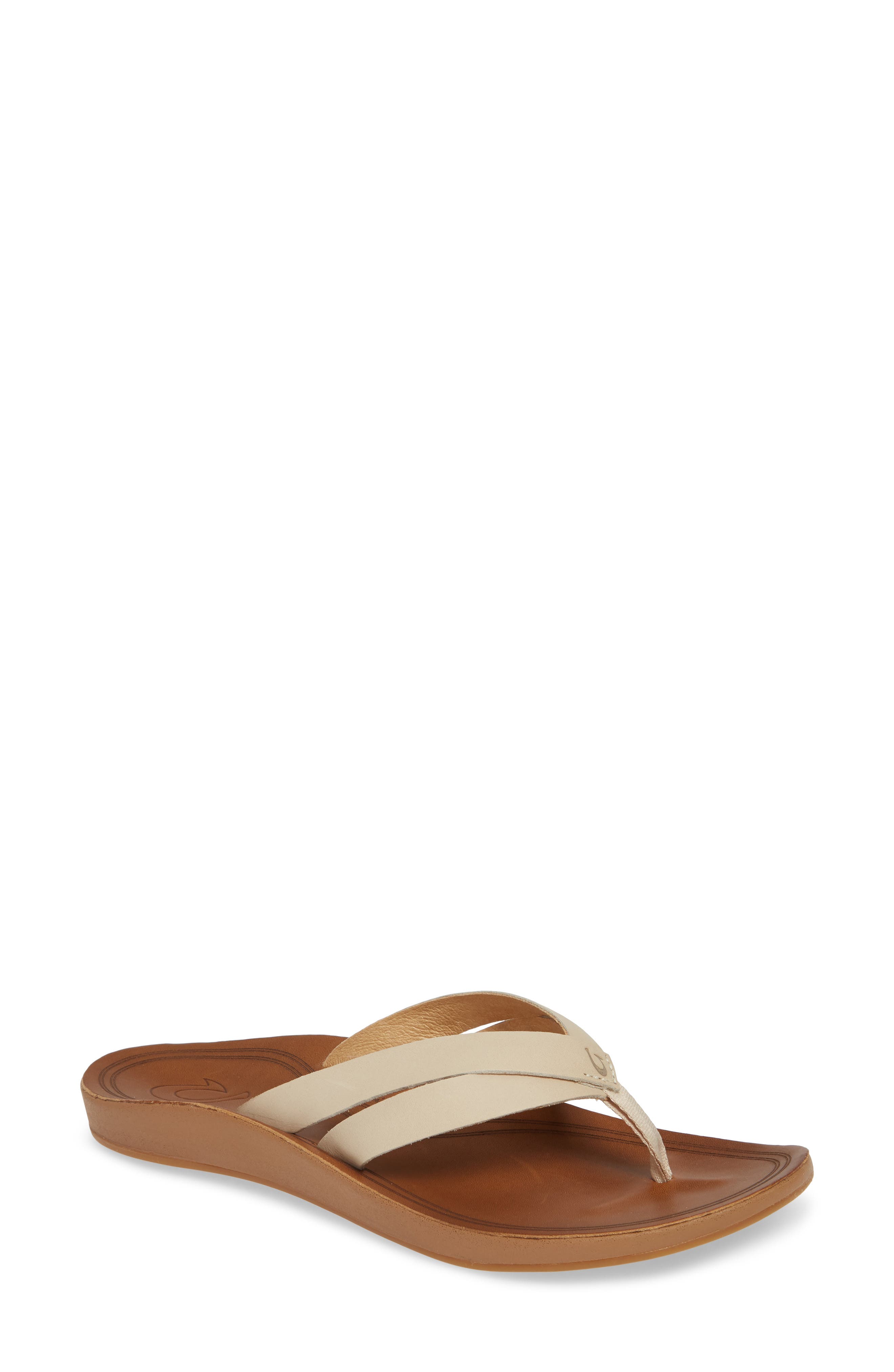 Olukai Kaekae Flip Flop In Neutral