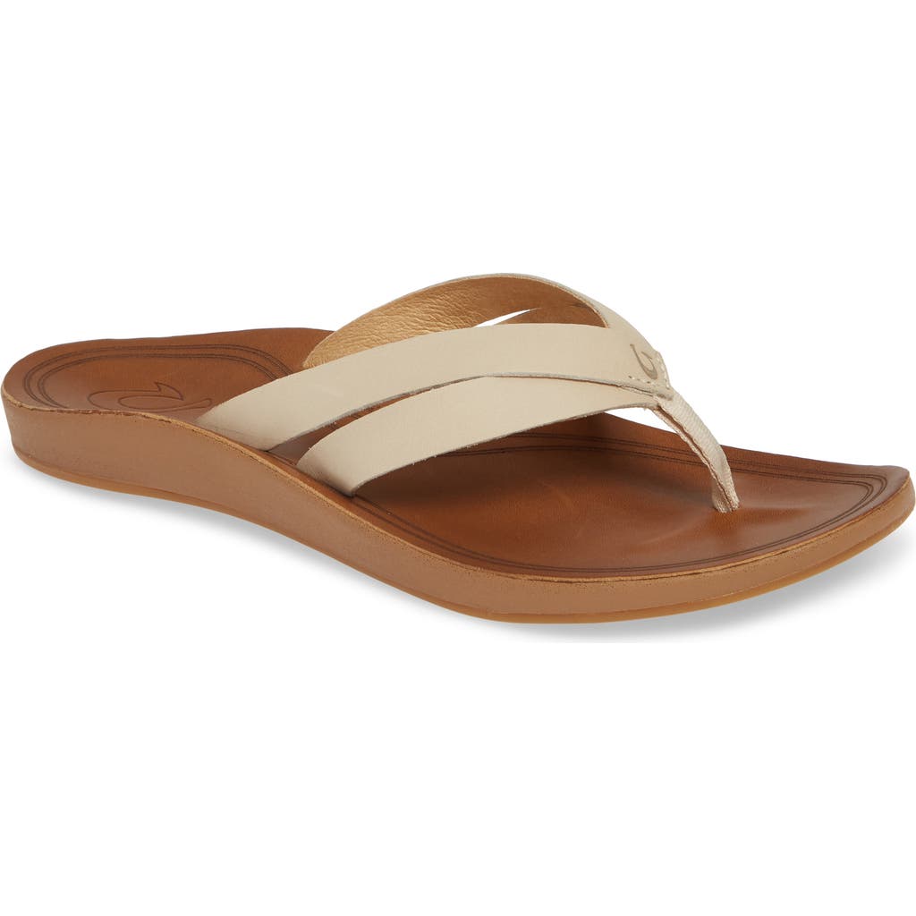 Olukai Kaekae Flip Flop In Neutral