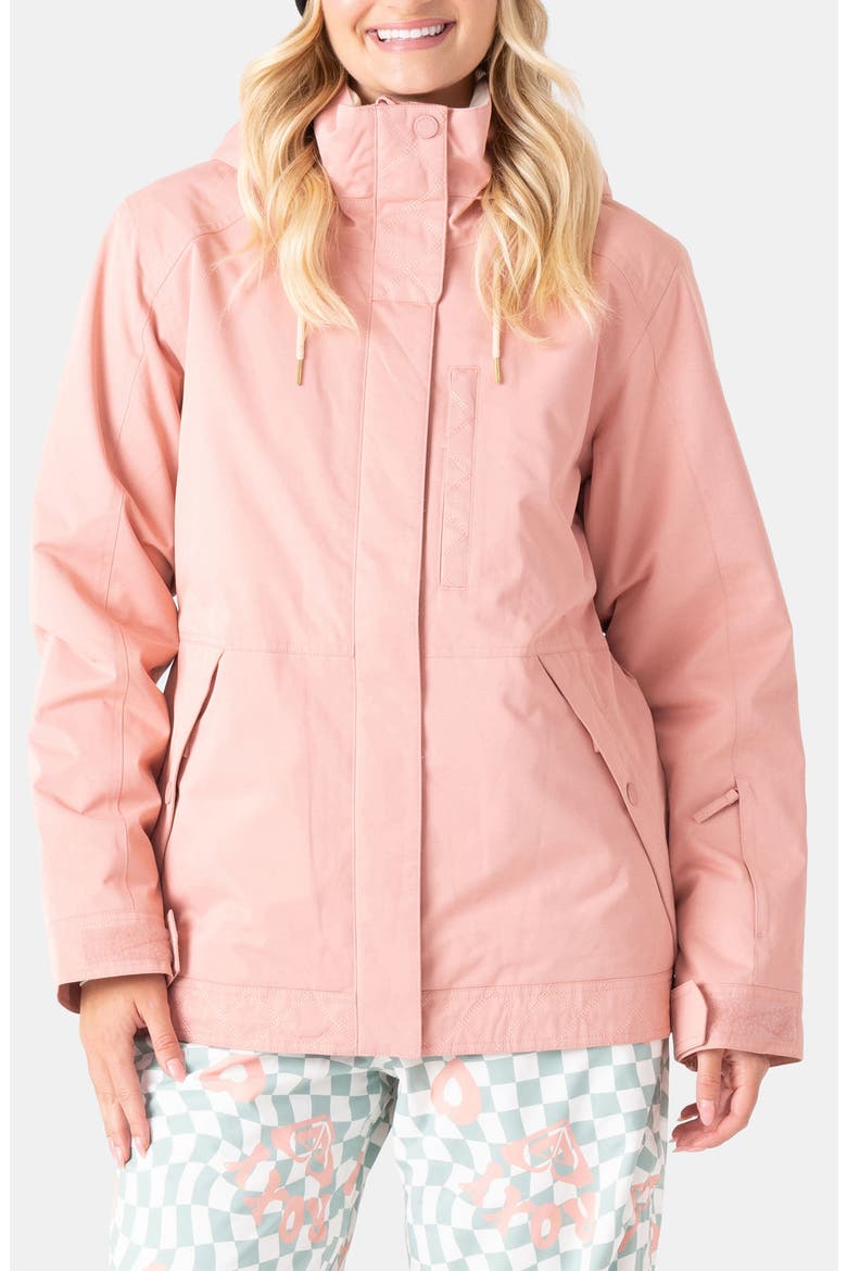 Billie Water Resistant Hooded Insulated Jacket, Main, color, ROSE TAN
