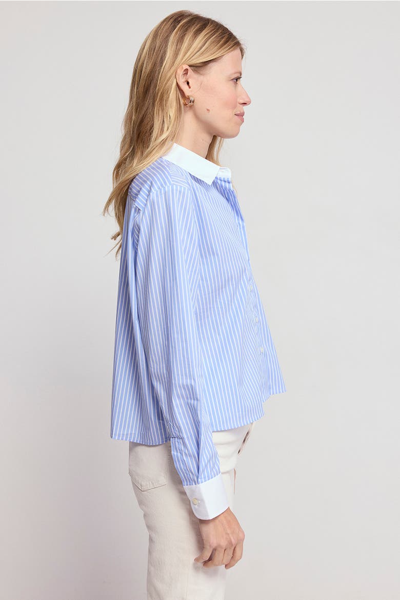 The Long Sleeve Boxy Crop, Alternate, color, Navy