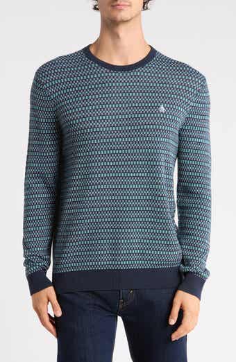 Geometric Jacquard Crewneck Sweater