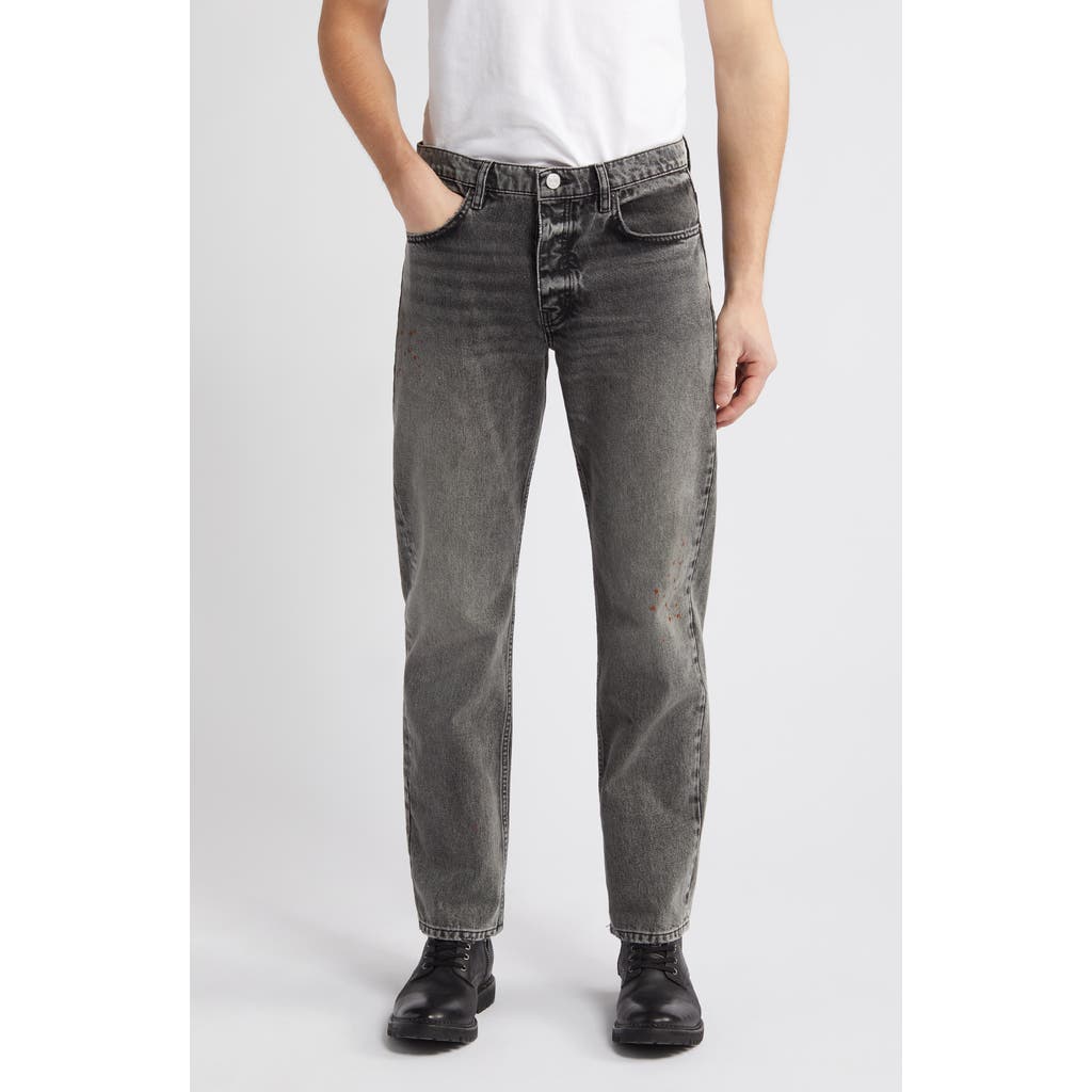 Frame The Straight Faded Denim Jeans In Dark Moon