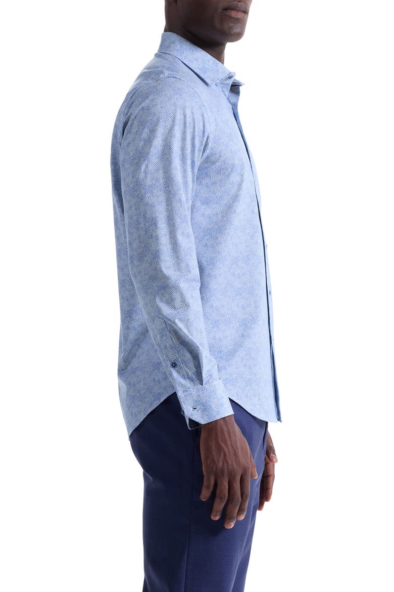James OoohCotton® Optical Illusion Print Button-Up Shirt, Alternate, color, AIR BLUE