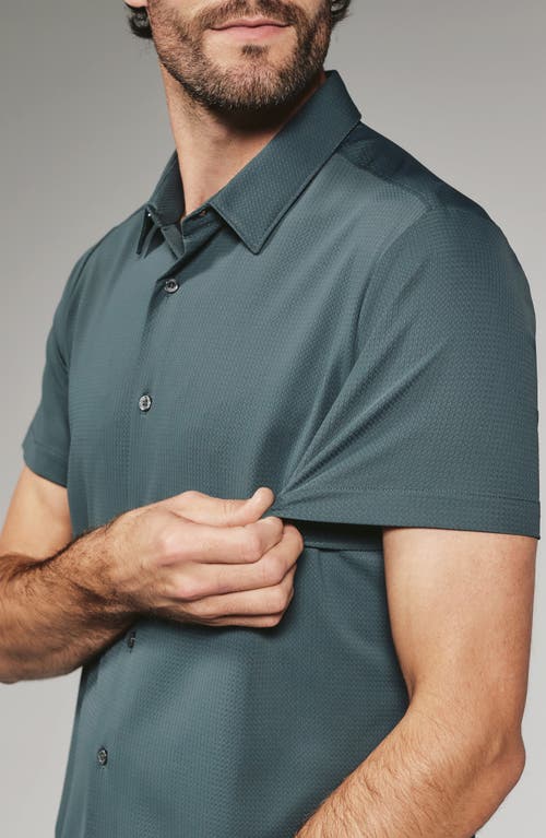 7 Diamonds Alldridge Short Sleeve Button-up Shirt In Blue