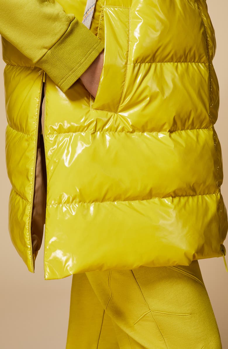 Marina Rinaldi Glossy Quilted Water Repellent Puffer Vest, Alternate, color,