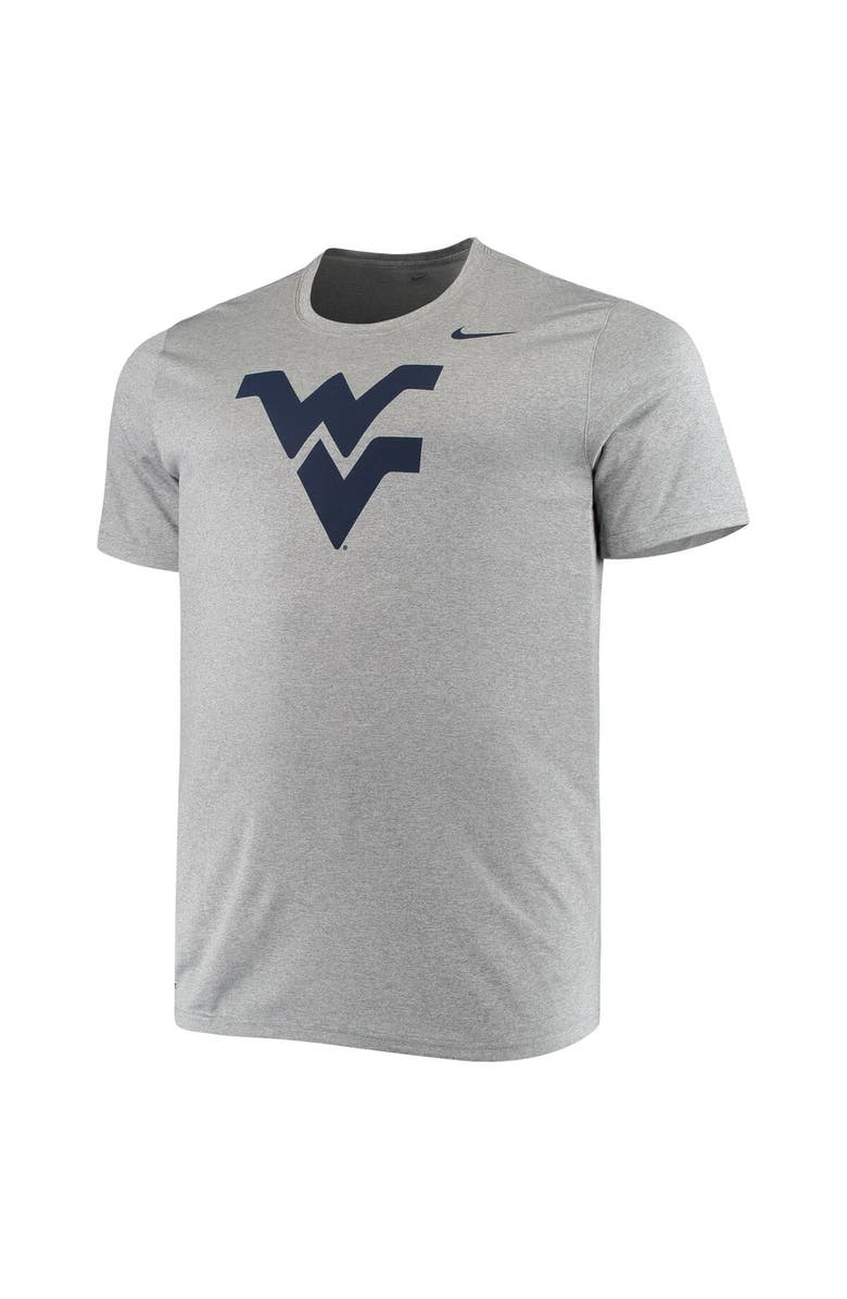 Nike Men's Nike Heathered Charcoal West Virginia Mountaineers Big & Tall Legend Primary Logo Performance T-Shirt, Alternate, color, 
