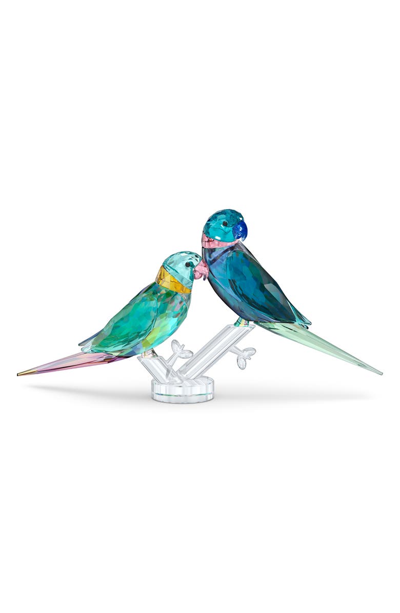 Swarovski Jungle Beats Set of 2 Crystal Parakeets, Main, color, 