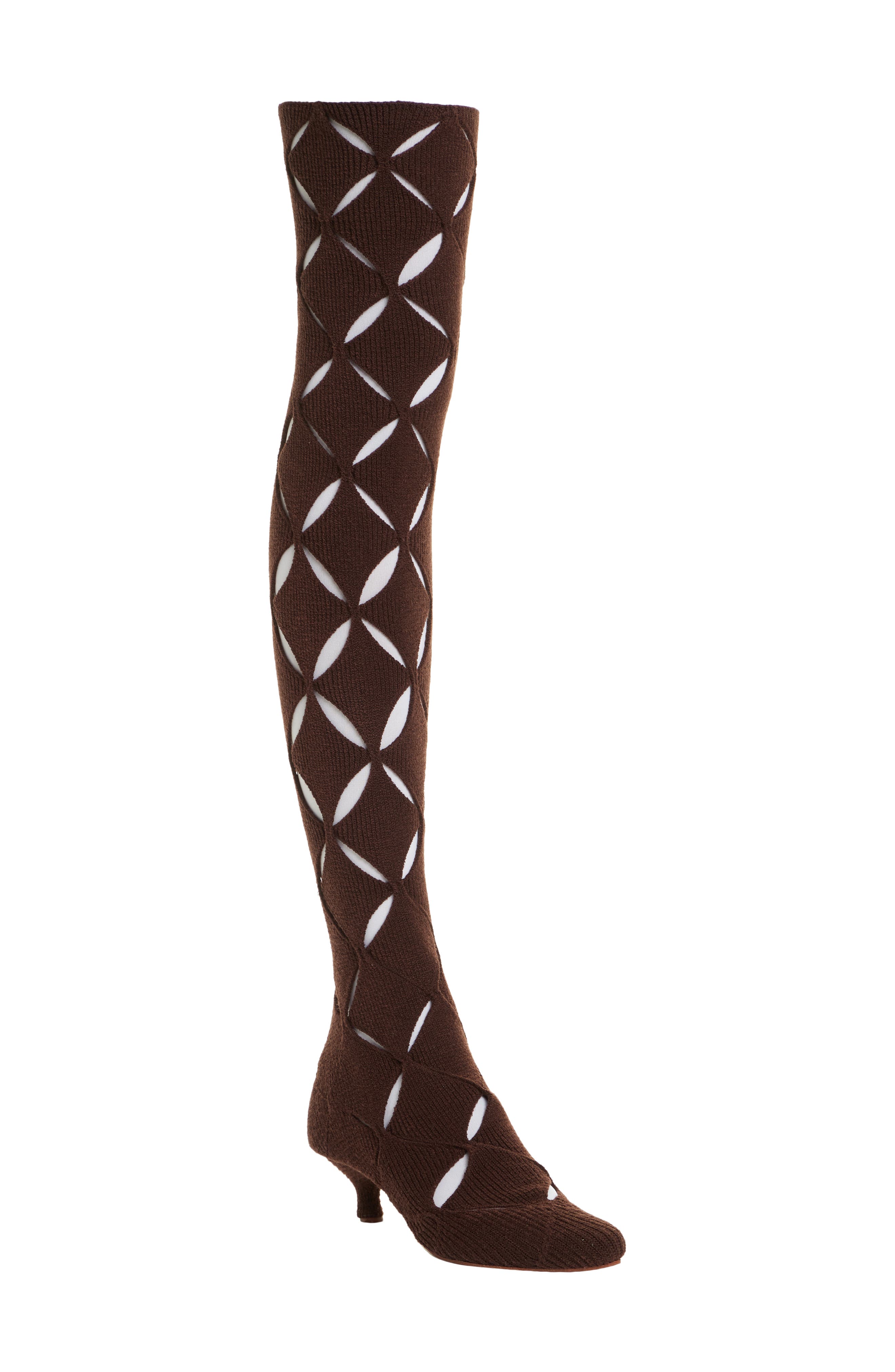 Isa Boulder Thigh High Argyle Boot, Main, color, 