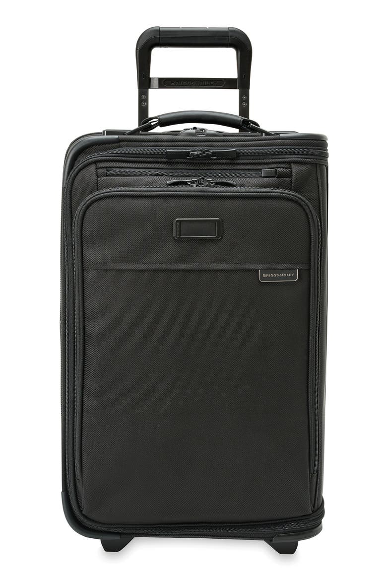 Baseline Upright Wheeled Carry-On Garment Bag, Main, color, BLACK