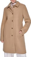 HALSTON Faux Wool Walker Coat