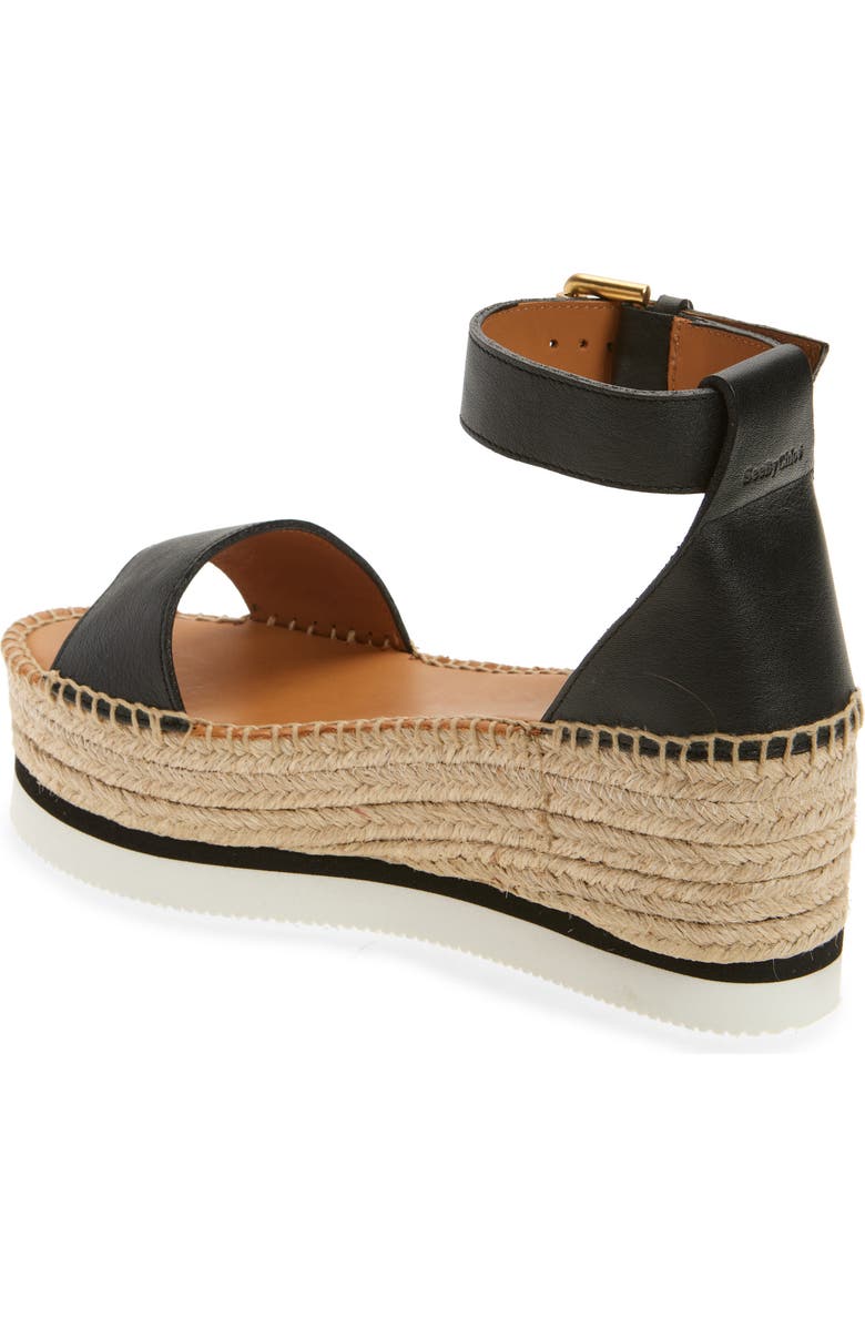 See by Chloé Glyn Espadrille Platform Sandal, Alternate, color, Black