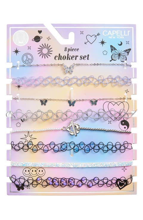 Kids' Assorted 8-Pack Charm Choker Necklaces